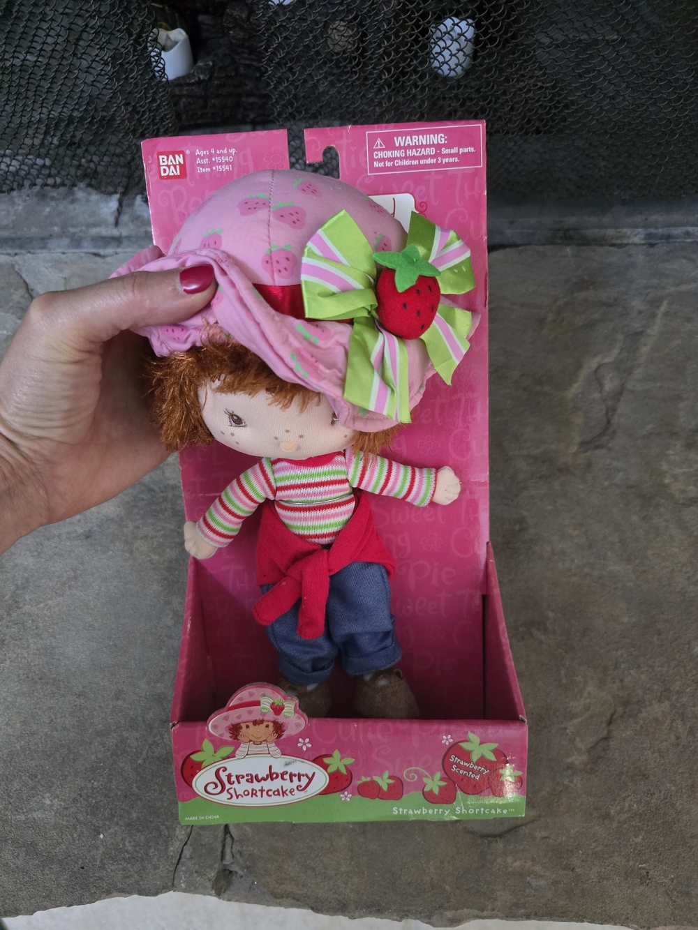 Strawberry Shortcake Plush Doll - Pink Hat with Green Strawberry Bow